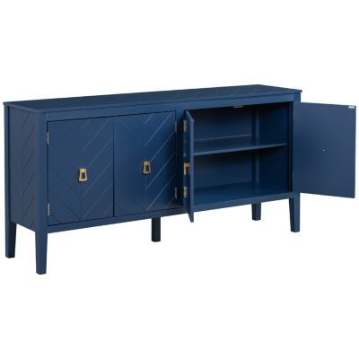 Streamdale Geometric Sideboard with Metal Handles
