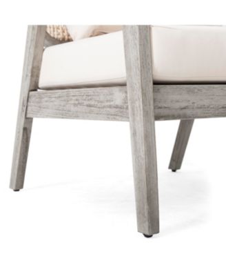 Streamdale Premium Acacia Wood Patio Club Chair w/ Waterproof Cushion