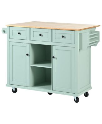 Multifunctional Storage and Wheels Kitchen Cart