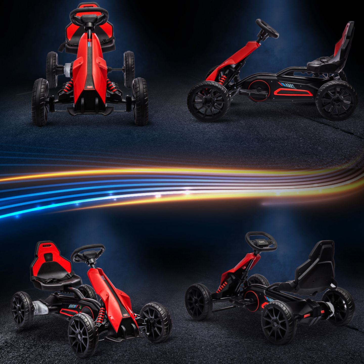 Детская игрушка Streamdale Furniture 12V Electric Forward & Backward Drive Go-Kart, 66 lbs, 3–8 лет — фото 4