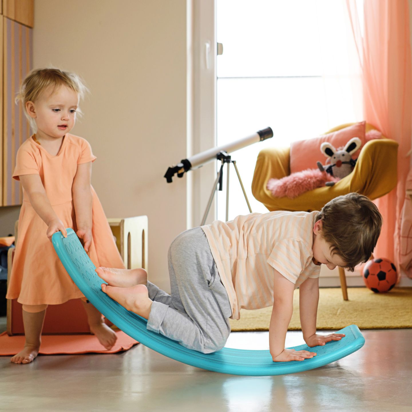 Детская игрушка Streamdale Furniture Kids' Wobble Balance Board, Ages 3-6, цвет: Синий — фото 9