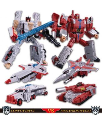 Optimus Prime Ryu and Megatron M. Bison Street Fighter 2 Collaborative