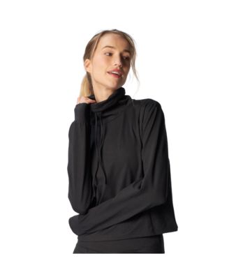 Women's G Lifestyle Soft Cozy Funnel Neck Top