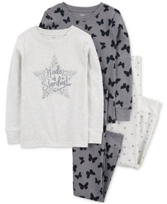 Carter's - Little & Big Girls Butterfly Pajamas, 4 Piece Set