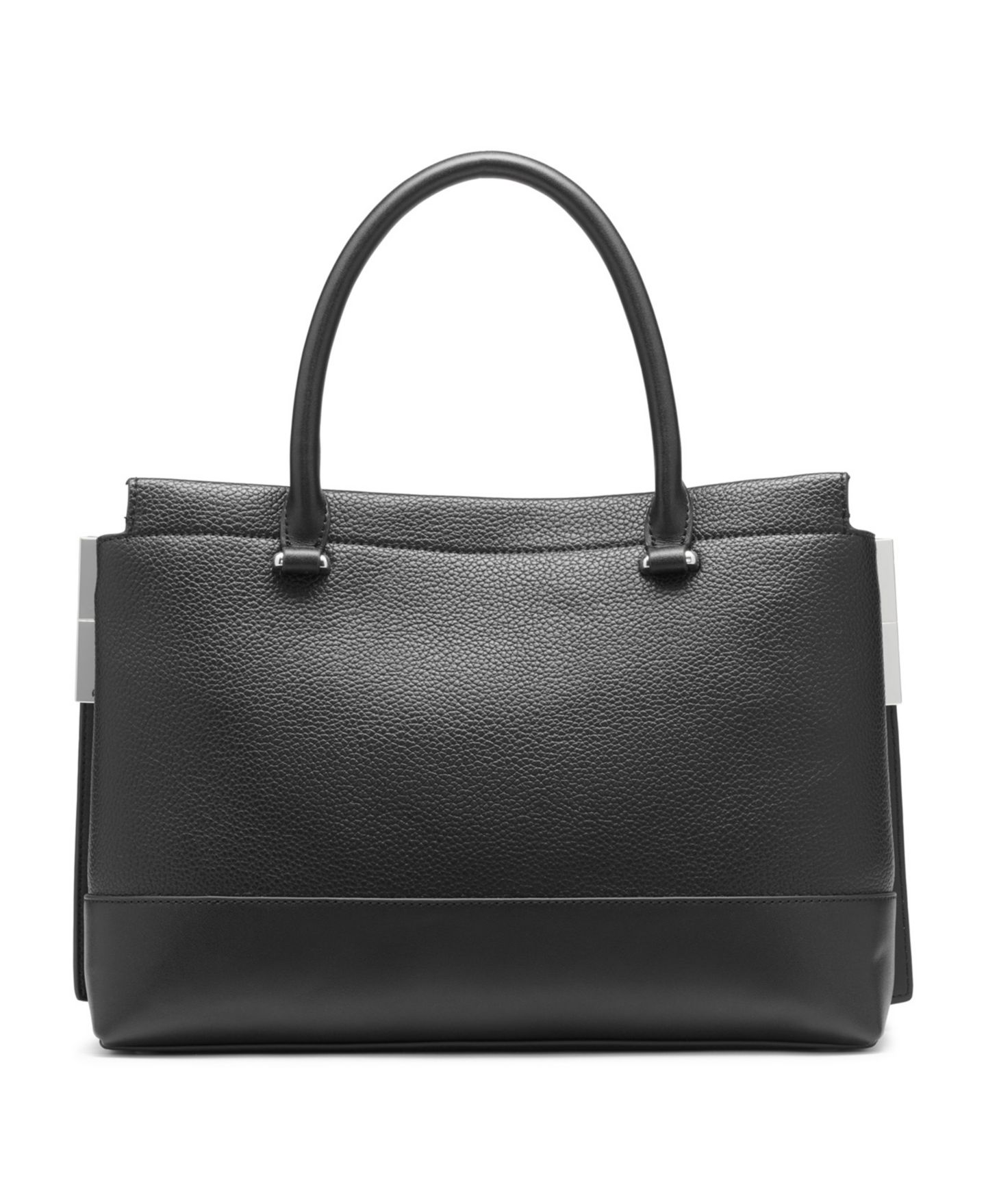 Женская сумка Calvin Klein Bianca Triple Compartment Convertible Satchel, цвет: Чёрный / Серебряный — фото 2