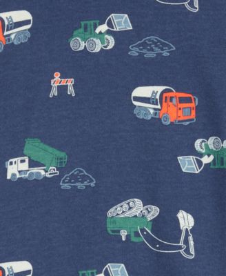 Toddler Boys Dino & Trucks Pajamas, 4 Piece Set