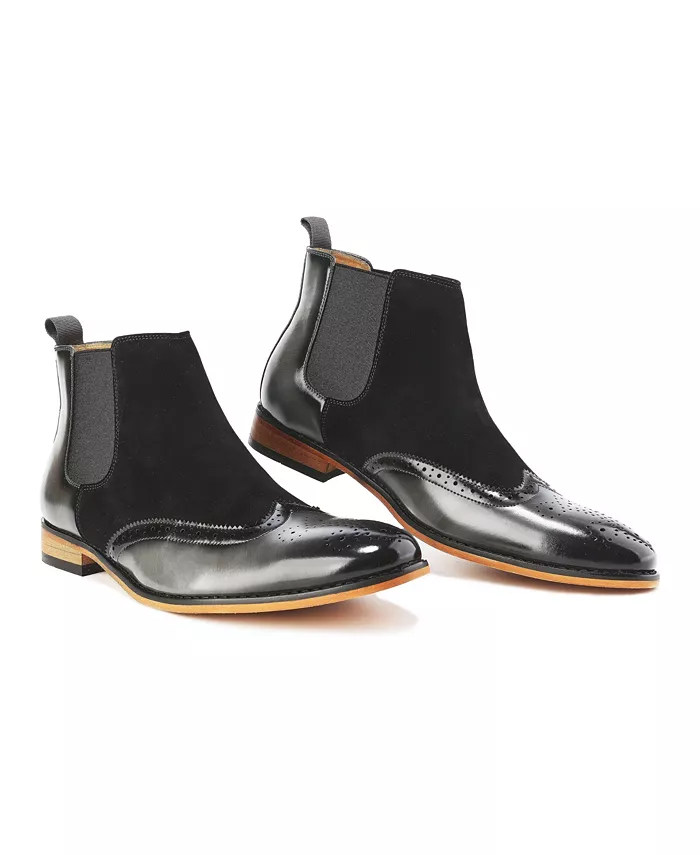 Men's Wingtip Brogue Two-Tone Chelsea Boots - thumbnail 7
