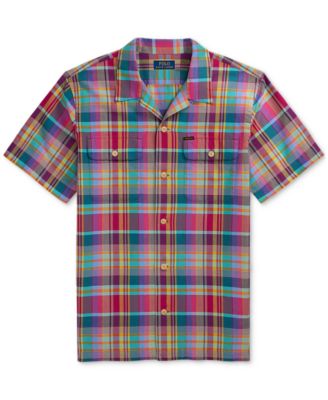 Men's Classic-Fit Plaid Oxford Camp Workshirt