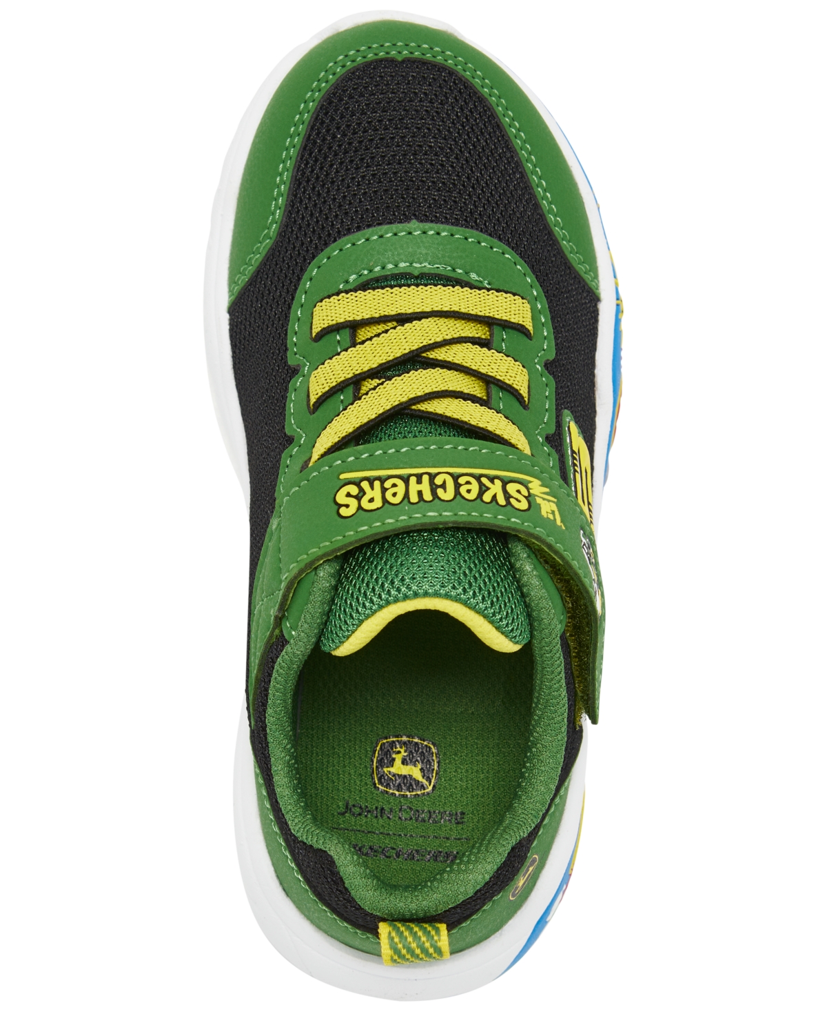 Skechers Toddler Boys John Deere: Play Scene - Barn-Squad Buddies Fastening Strap Casual Sneakers from Finish Line -Black