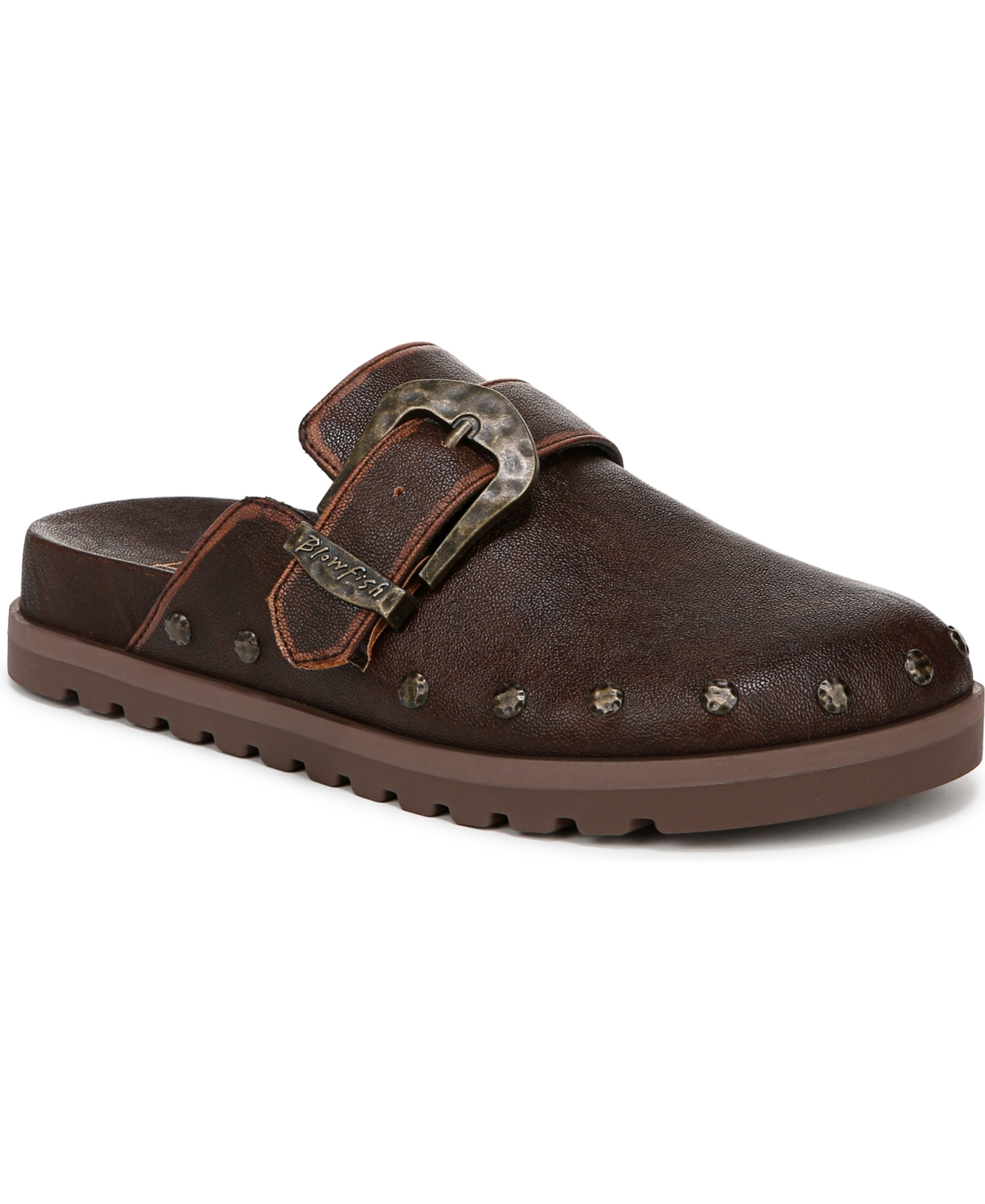 Blowfish Malibu Women's Skylar Slip On Clogs In Brown Distressed Faux Leather