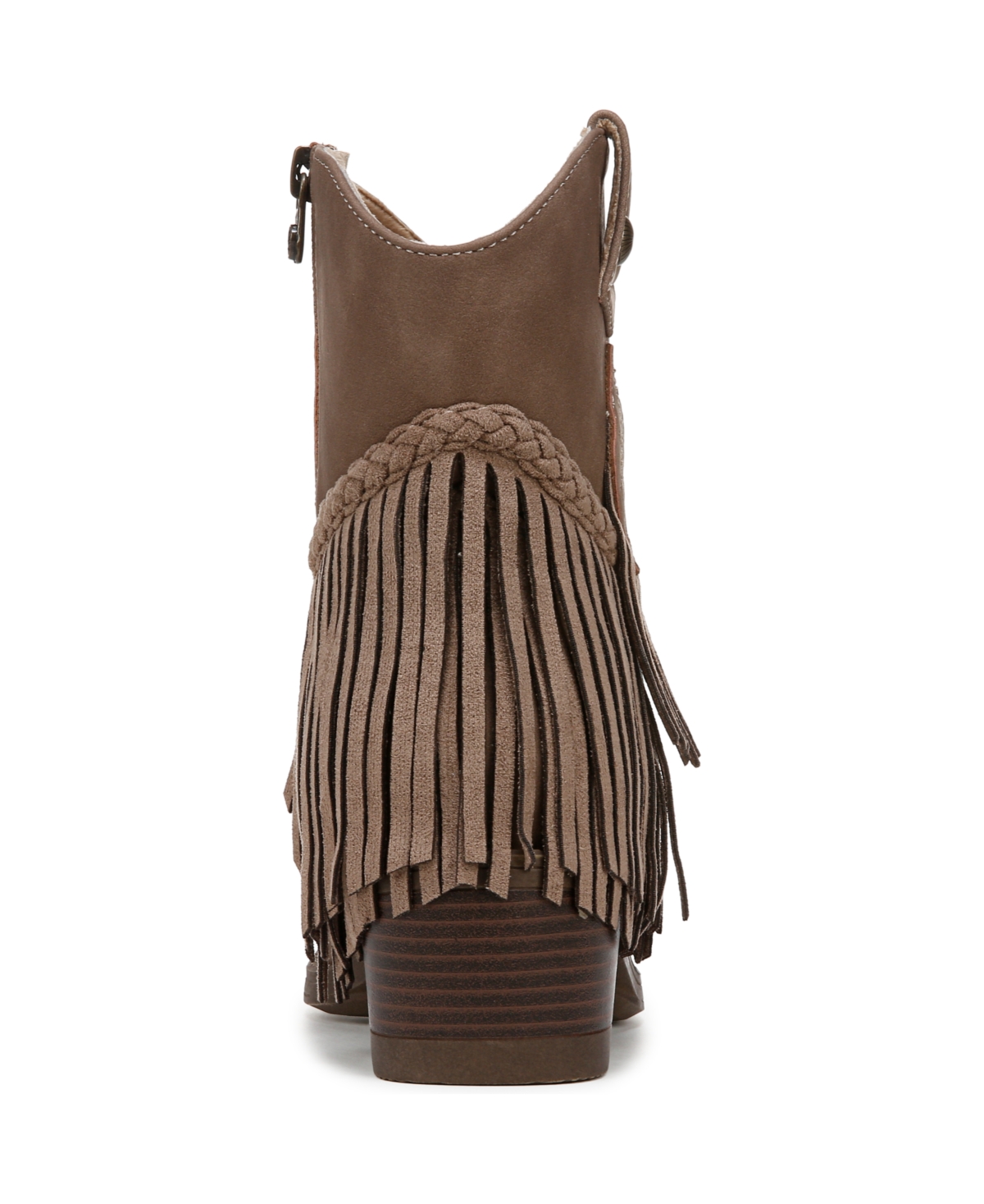 Blowfish Malibu Women's Remy Block Heel Western Short Boots In Tan Faux Nubuck