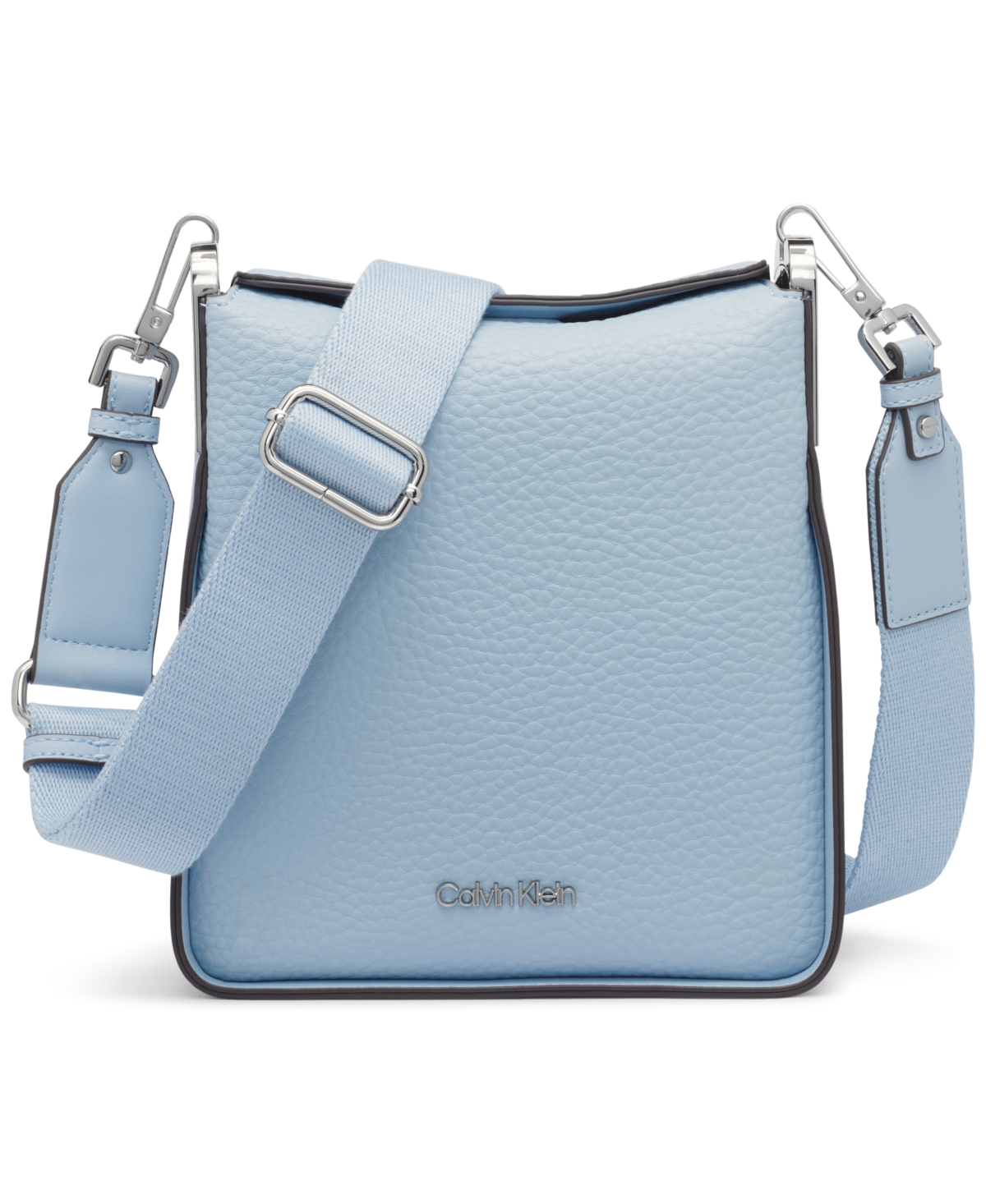 Fay Small Adjustable Crossbody with Magnetic Top Closure - Dusty Blue