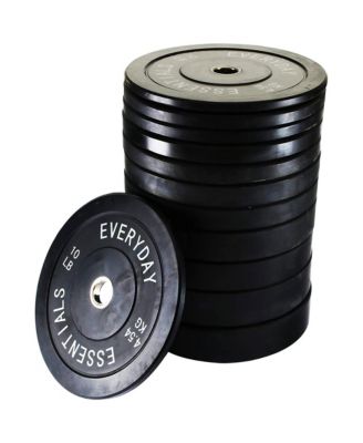 370 Pound Olympic Bumper Strength Training Weight Plate Set