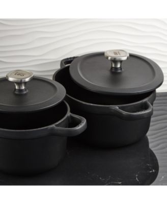 Leo Graphite 4pc Cast Iron Stockpot Set