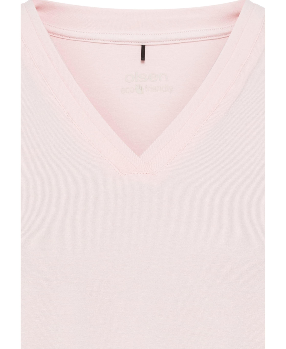 Olsen Women's Long Sleeve V-Neck Solid T-Shirt