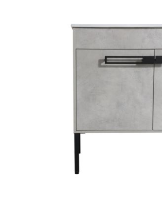 30 Inch Bathroom Vanity, Freestanding Bathroom Vanity or Floating is Optional Conversion, 3018-00330CG-1(KD-Packing)-Excluding Sink