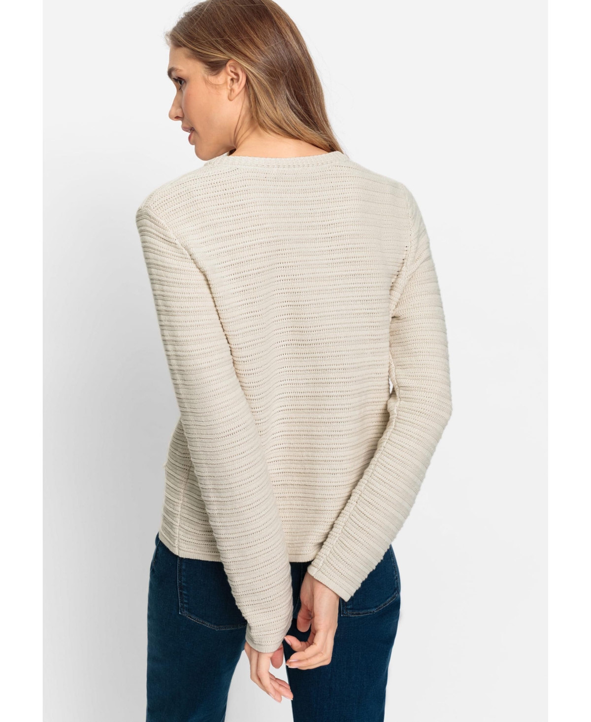 Olsen Women's Long Sleeve Collarless Cardigan