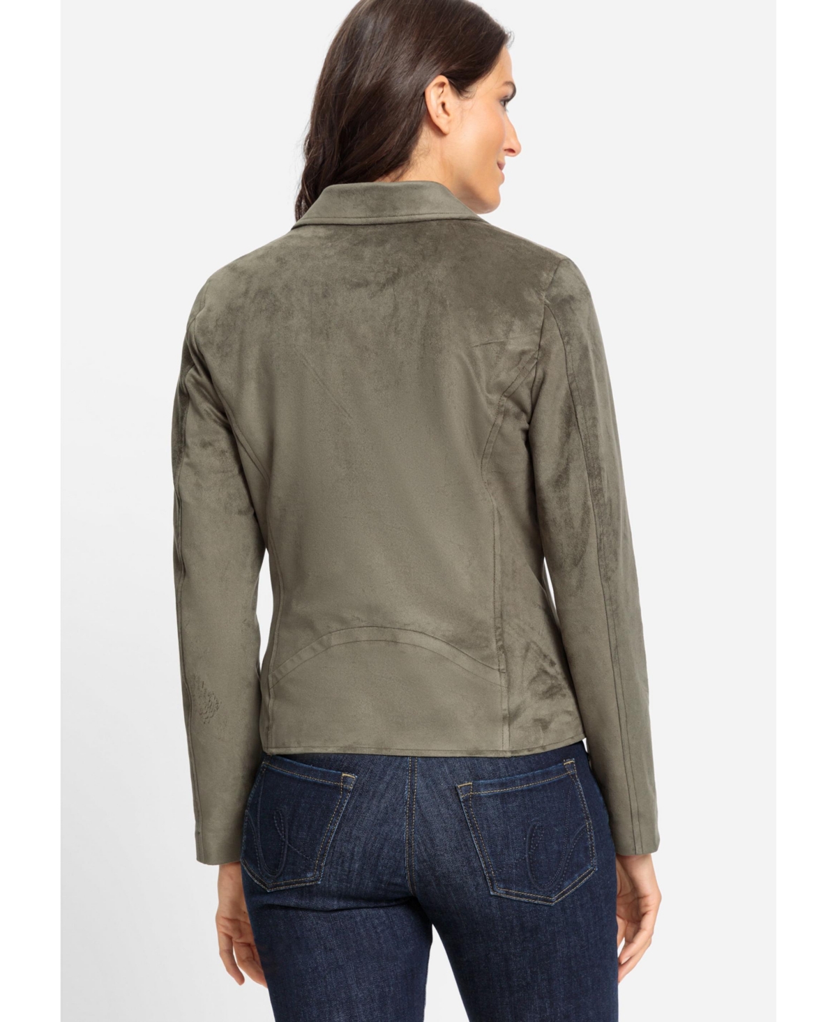 Olsen Women's Faux Suede Biker Jacket