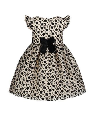 Blueberi Boulevard Toddler and Little Girls Fit-and-Flare Flocked Floral  Flutter Sleeve Dress - Macy's