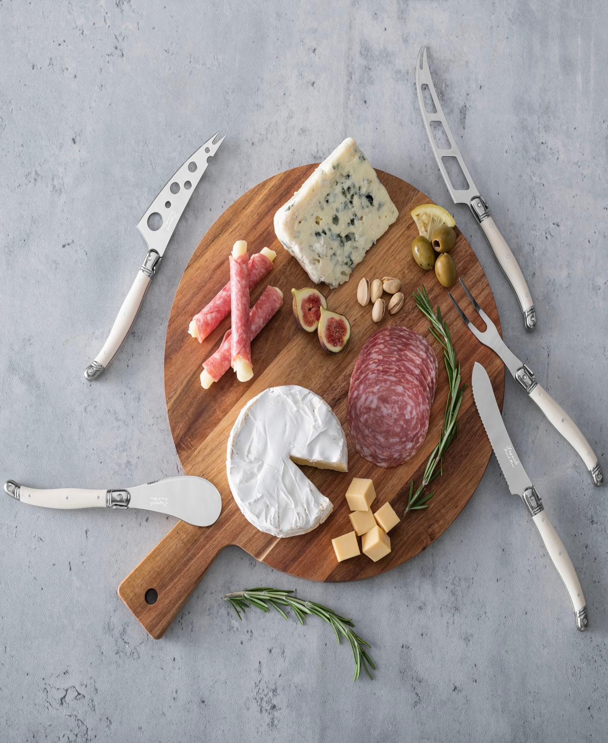 French Home Artisan 5-piece Assorted Laguiole Cheese Knives In Ivory