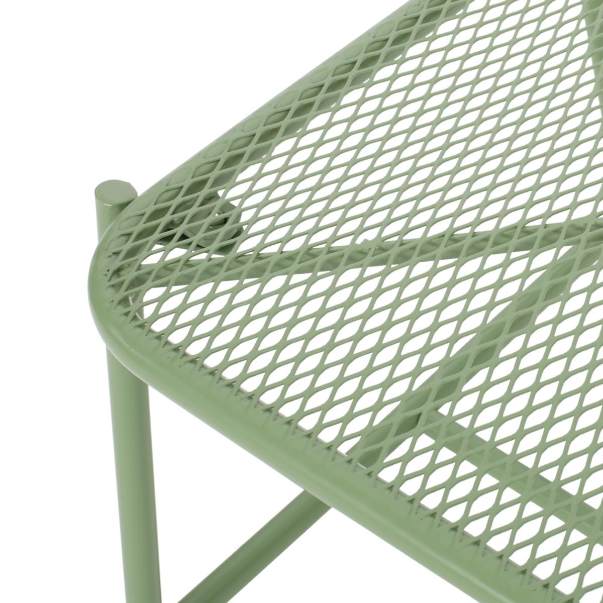 Modern Mesh Top Side Table For Outdoor Use