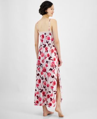 Women's Lace-Trim Satin Nightgown, Exclusively at Macy's