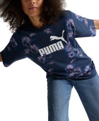 Puma - Women's Cotton Essential Floral Vibes Crewneck Tee
