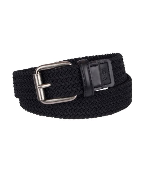 Ремень Levi's Braided Batwing Belt для мальчиков, цвет: Чёрный