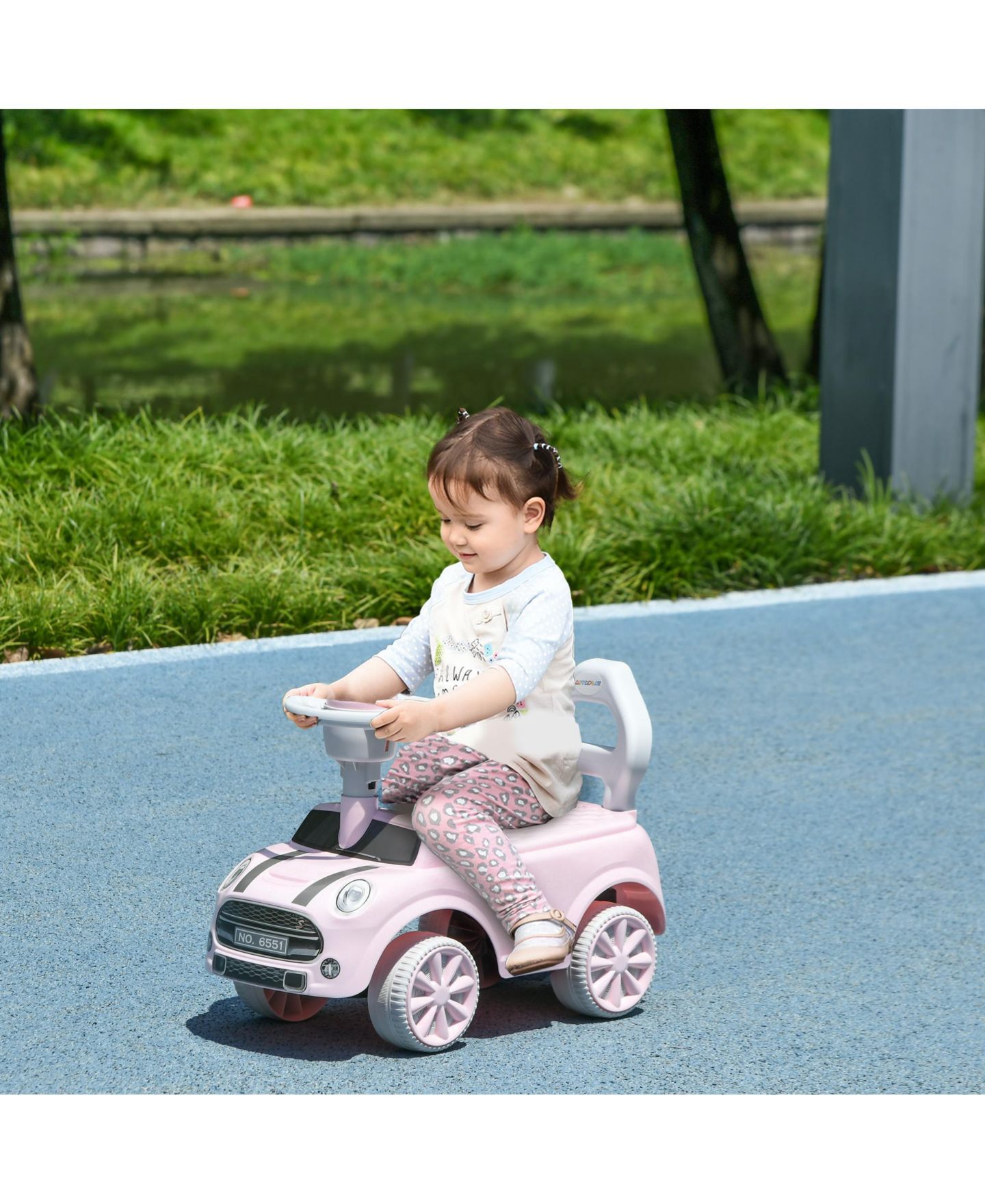 Детская игрушка Streamdale Furniture Foot-to-Floor Sliding Car with Working Steering Wheel, 55 lbs. Capacity, Ages 18-36 Months — фото 6