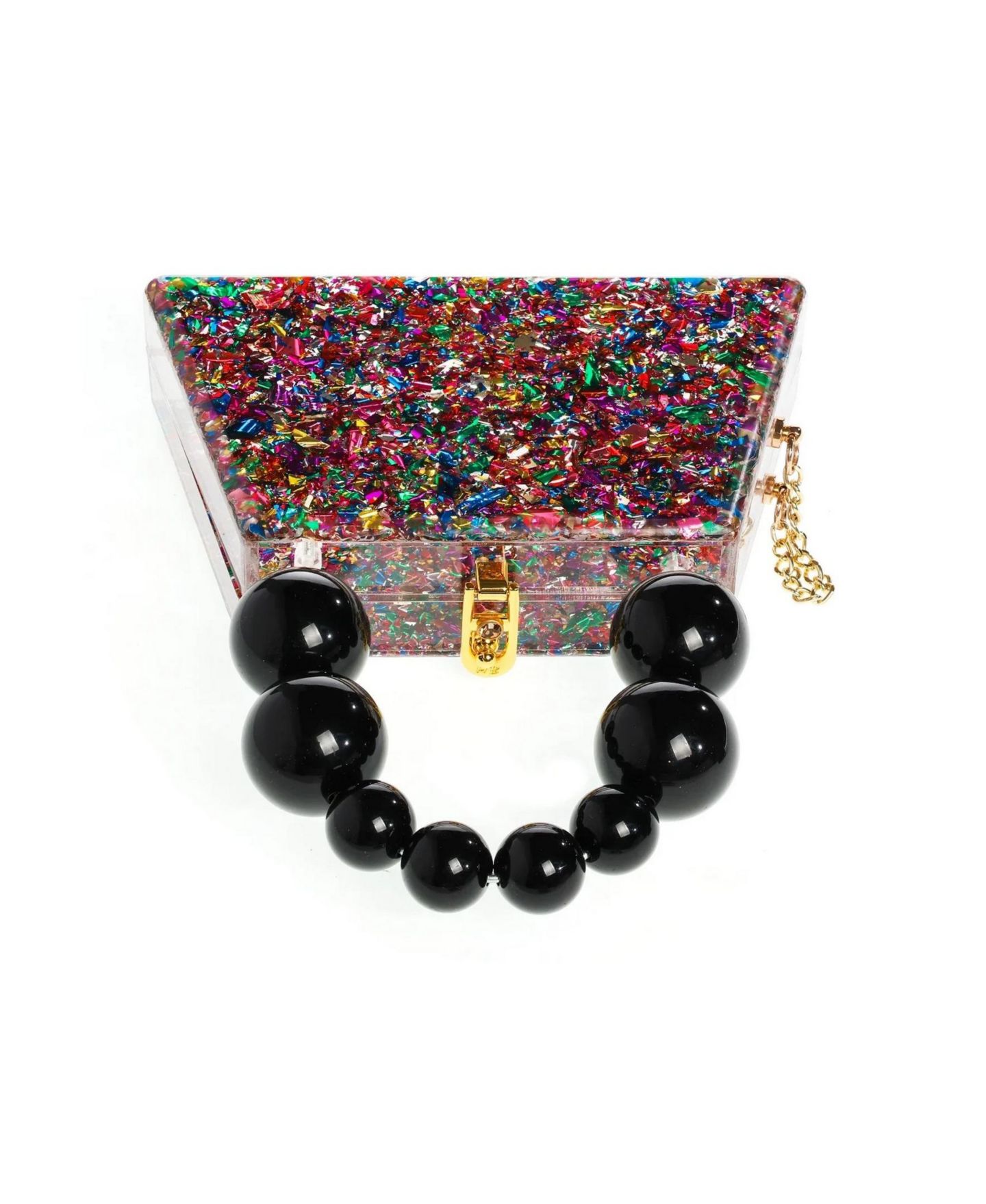 Женский клатч Milanblocks Forever Love confettie Top Handle Acrylic Clutch, цвет: Разноцветный — фото 6