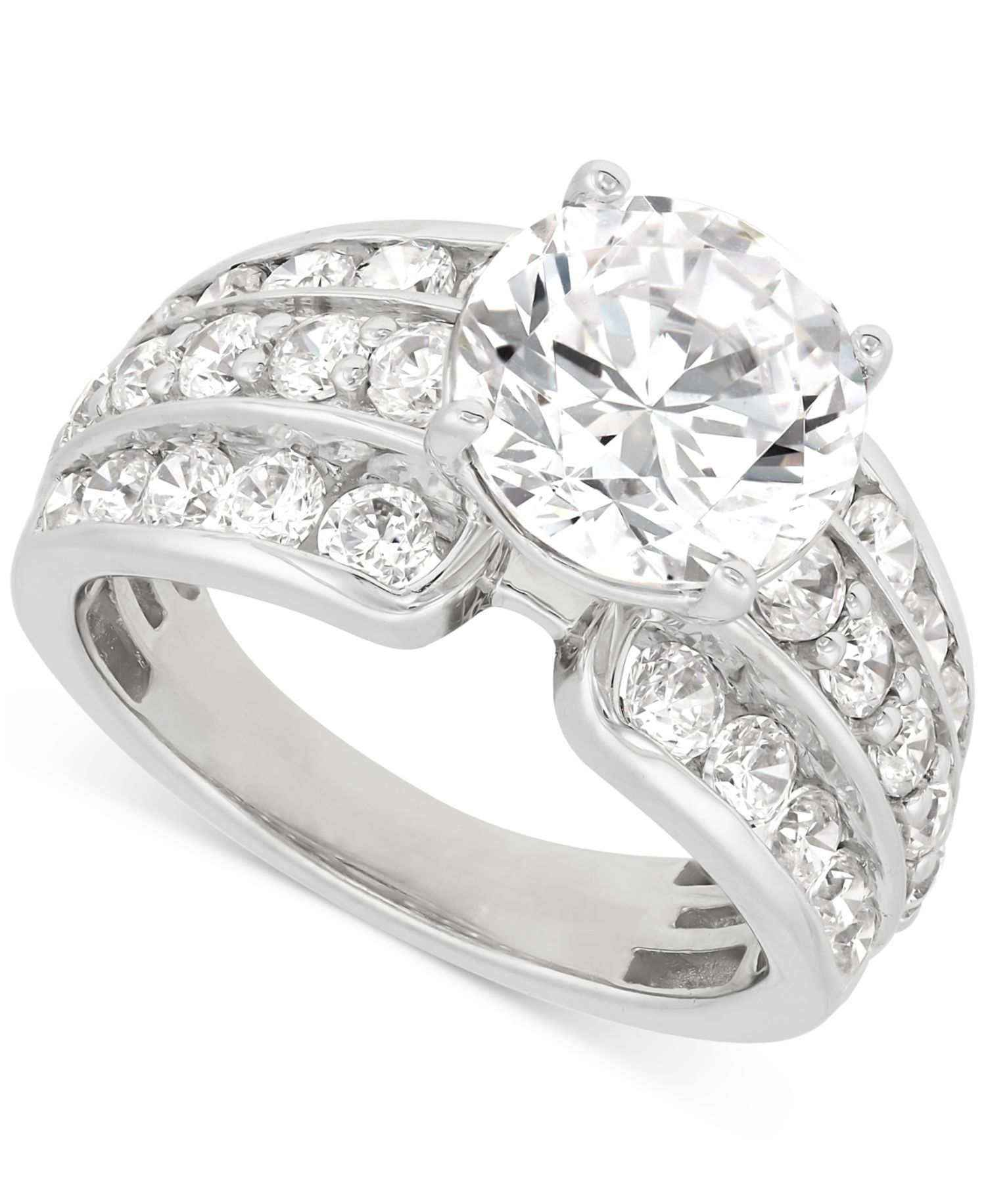 IGI Certified Lab Grown Multirow Engagement Ring (4-1/2 ct. t.w.) in 14k White Gold