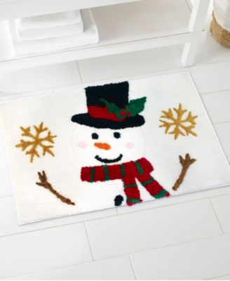 Snowman Bath Rug, 32" x 21"