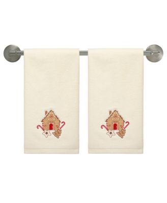 Gingerbread Cotton Hand Towel Set, 28" x 16"