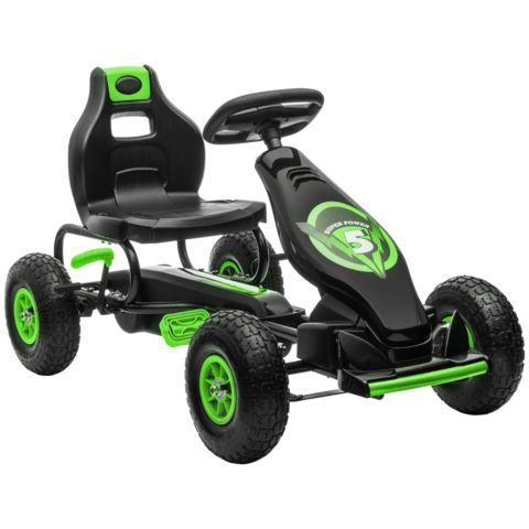 Детская игрушка Streamdale Furniture Pedal Go-Kart Adjustable Seat, Safety Hand Brake Ride-On Toy, 110 lbs., Ages 5-12, цвет: Зелёный