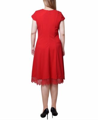 Women's Chiffon Sleeve Scuba Dress