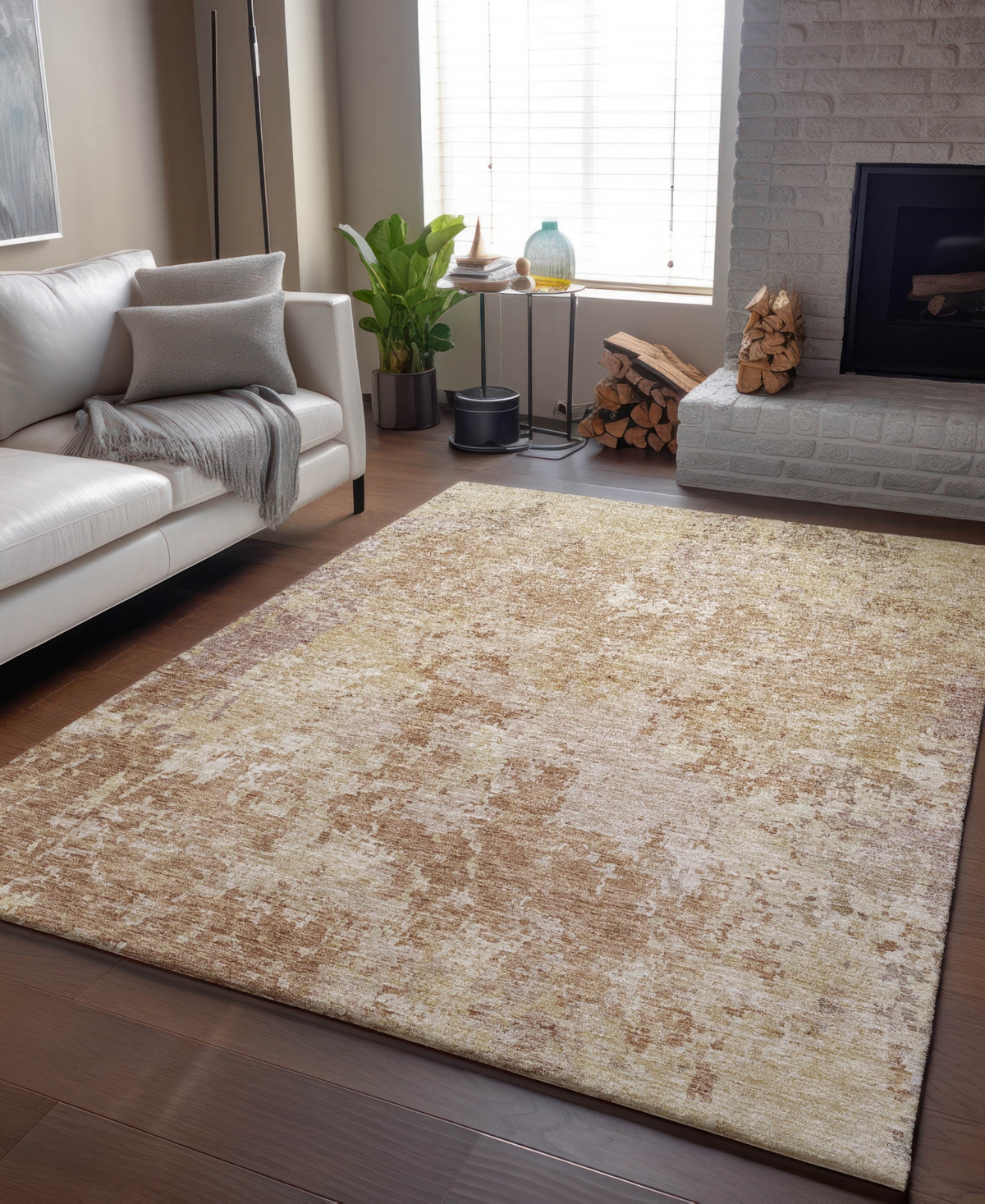 Dalyn Bresca Washable Bc6 10'x14' Area Rug In Copper