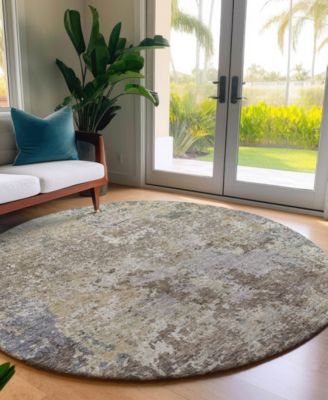 Bresca Washable BC6 8'x8' Round Area Rug