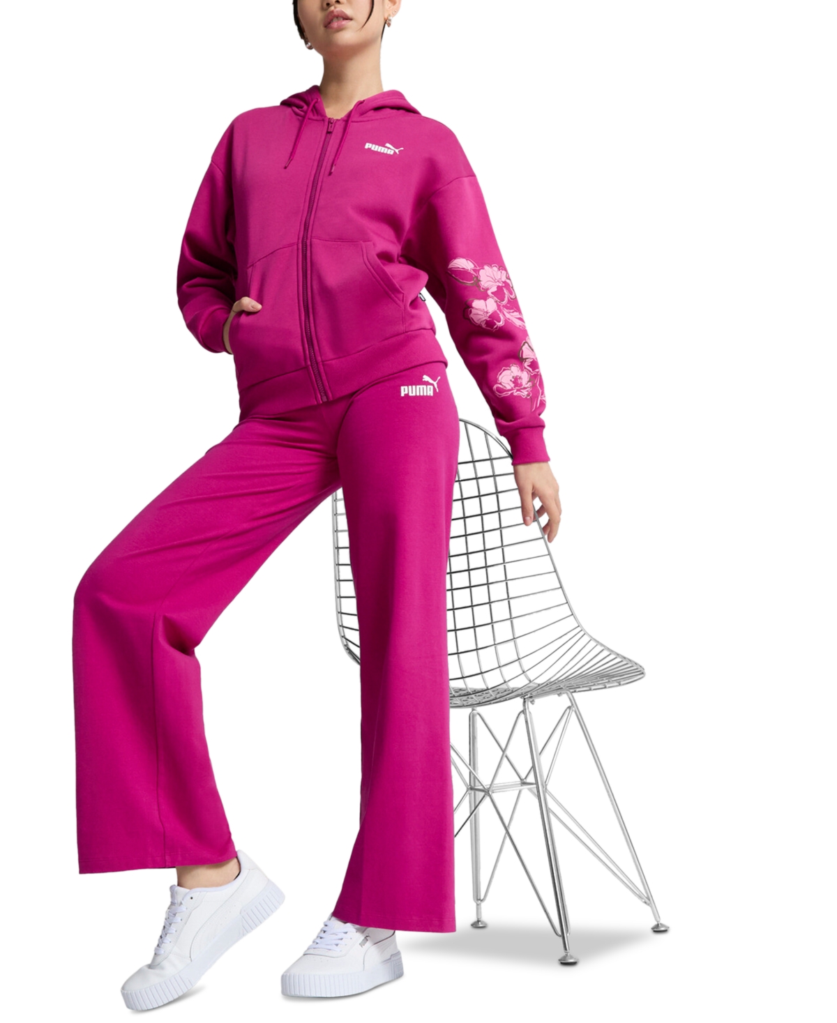 Puma Women's Cotton Essential Floral Vibes Hoodie