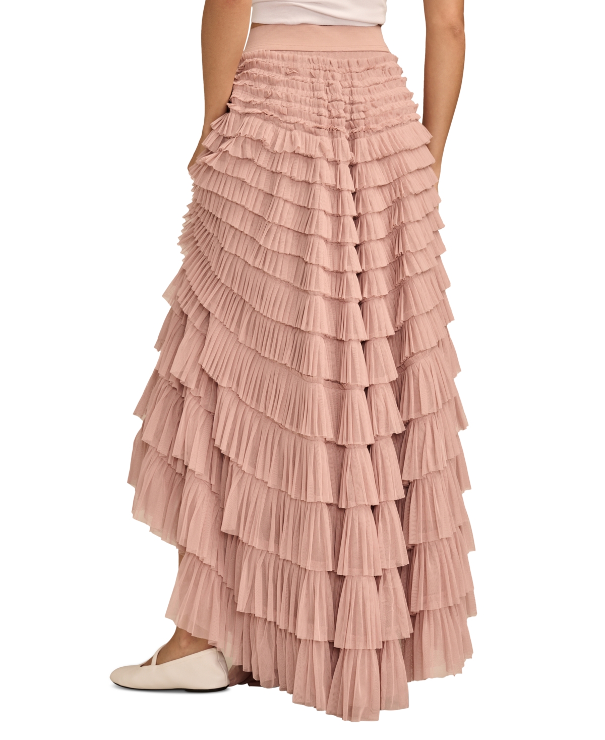 Lucky Brand Women's Tulle-Ruffle Pull-On Maxi Skirt