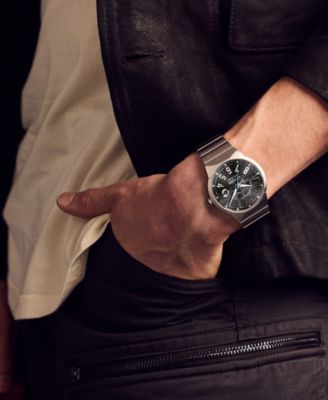 Eco-Drive Men's Star Wars Millennium Falcon Hyperdrive Stainless Steel Bracelet Watch 40mm