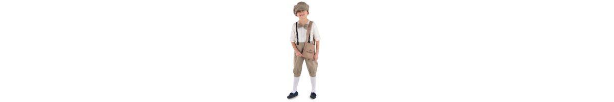 Dress Up America Vintage News Boy Costume Set - Kids Boys -khaki