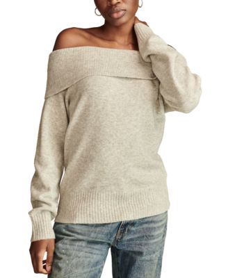 Lucky Brand - Women's Off-The-Shoulder Long-Sleeve Sweater