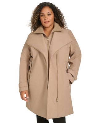 Plus Size Belted Long-Sleeve Wrap Coat, Created for Macy's
