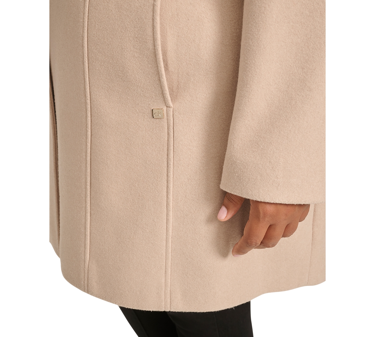 CALVIN KLEIN WOMENS PLUS SIZE WALKER COAT, CREATED FOR MACYS 