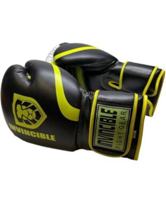 Invincible Fight Gear Hook and Loop Leather Training Boxing Gloves with USA Flag Colors - Ideal for Boxing, Kickboxing, Muay Thai, MMA for Men Women and Kids (14oz)