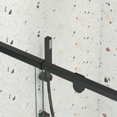 Pivot Swing Glass Shower Door, 1/4" Clear Tempered Glass