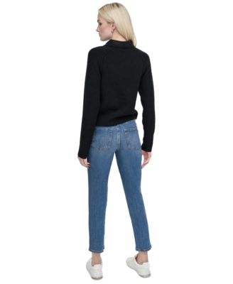 Petite Pullover Polo Sweater