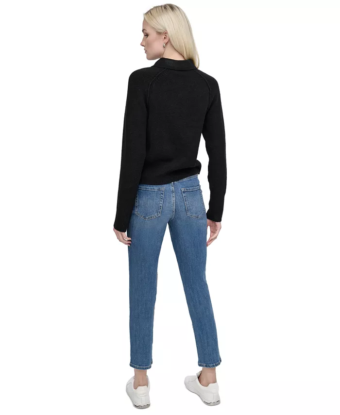 Petite Pullover Polo Sweater - thumbnail 7