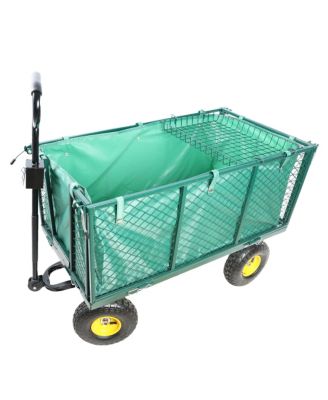 Streamdale Flower Cart with Green Cloth Bag for Easy Firewood Transport