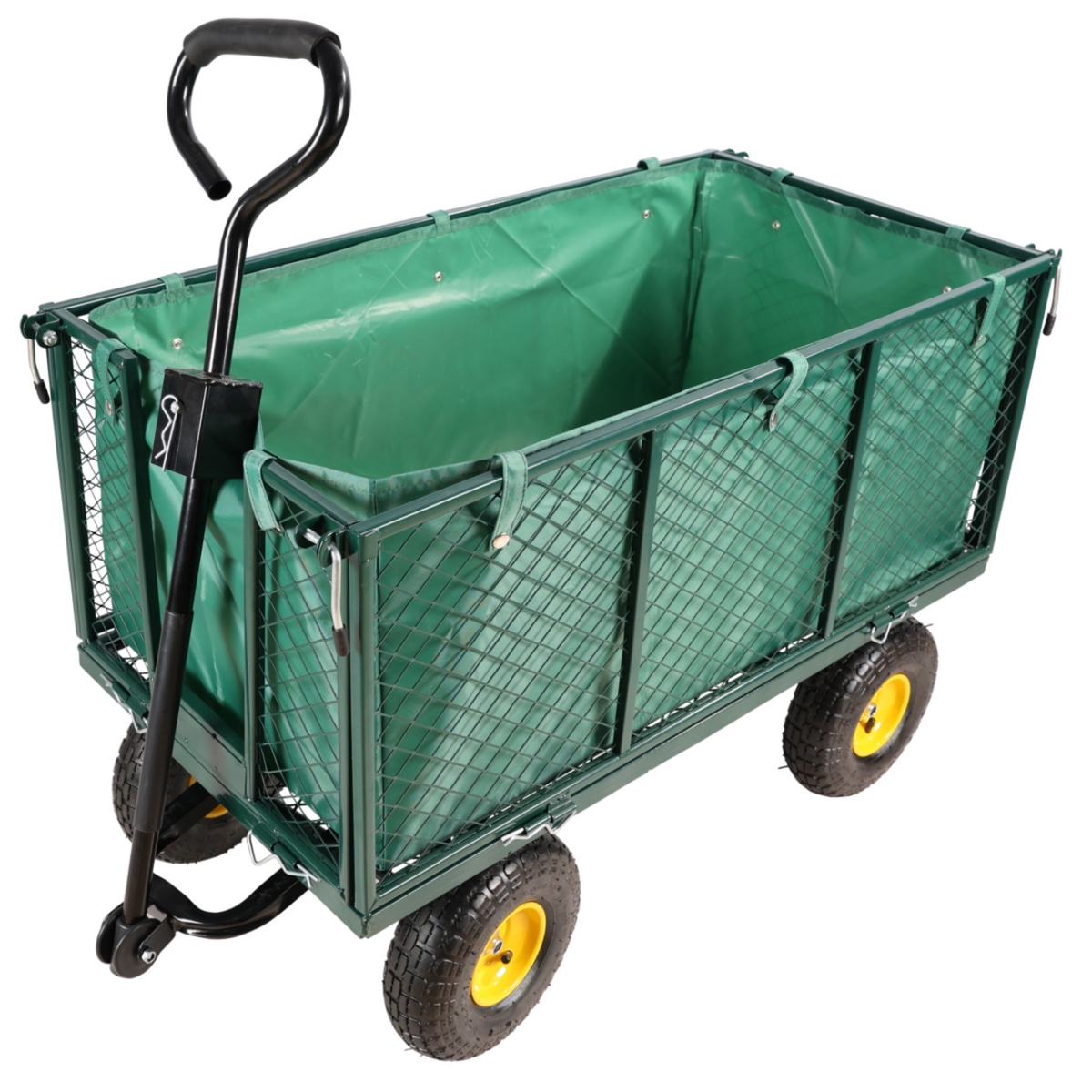 Flower Cart Garden Flower Cart is easier to transport firewood (green+cloth bag) - Green